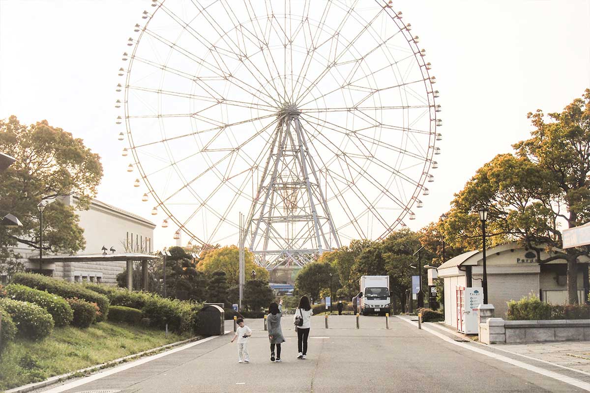 在葛西临海公园游玩公园